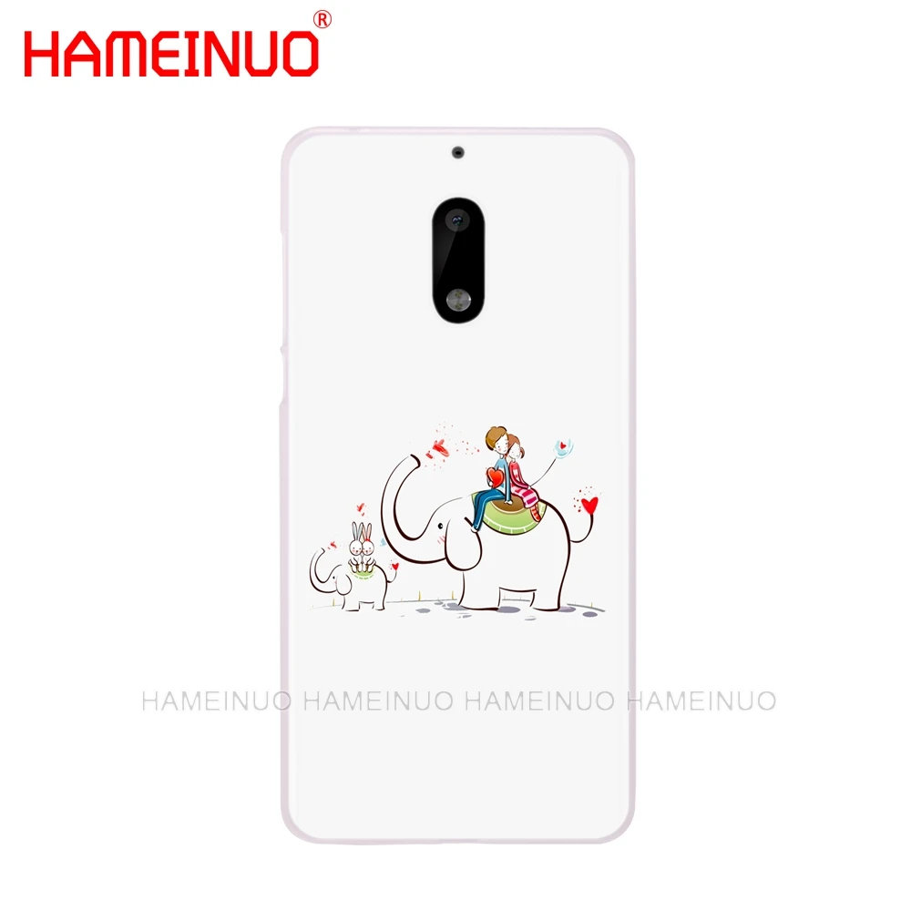 HAMEINUO мультфильм милый слон и Кролик чехол для телефона Nokia 9 8 7 6 5 3 Lumia 640 640XL