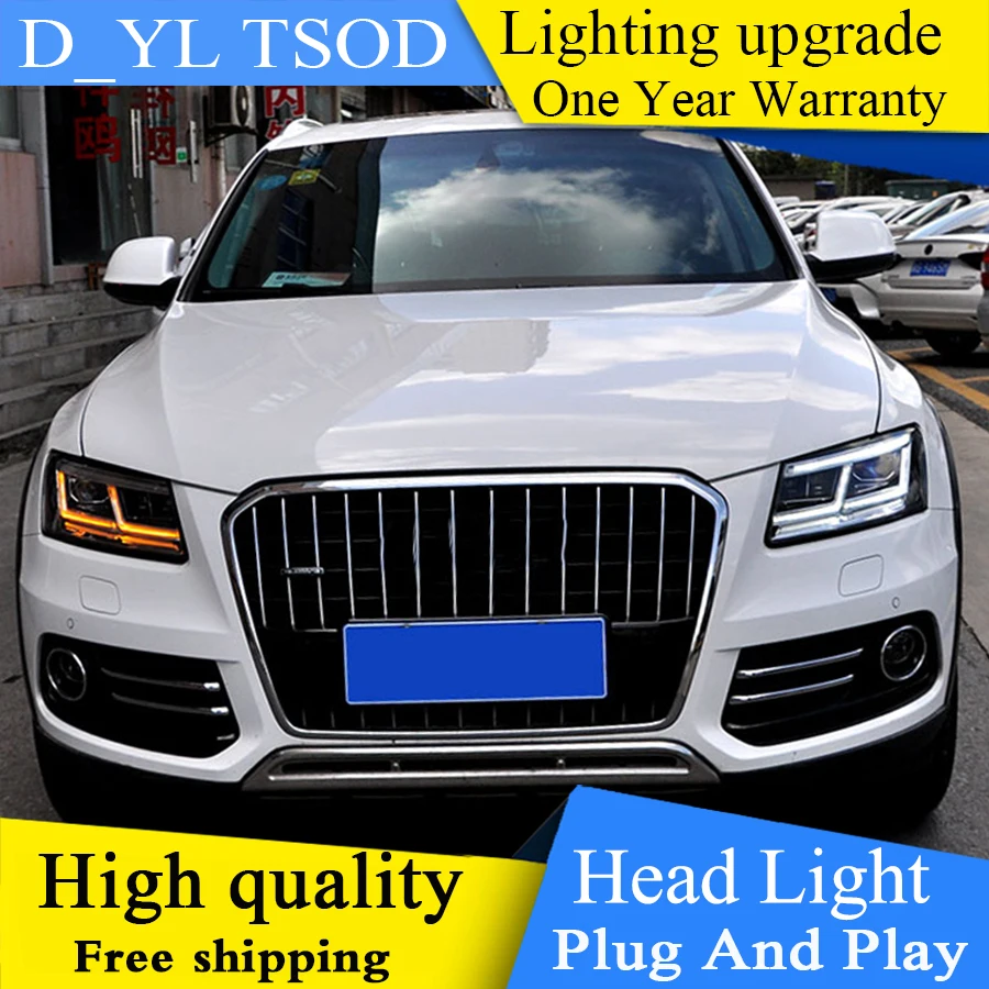Стайлинг автомобиля для Audi Q5 фары 2009 2012 2013 2018 светодиодный DRL Объектив двойной