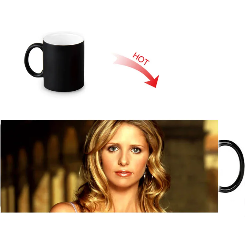 Custom Sarah Michelle Gellar узор изменение цвета кружка для воды 350 мл тепловые кофейные