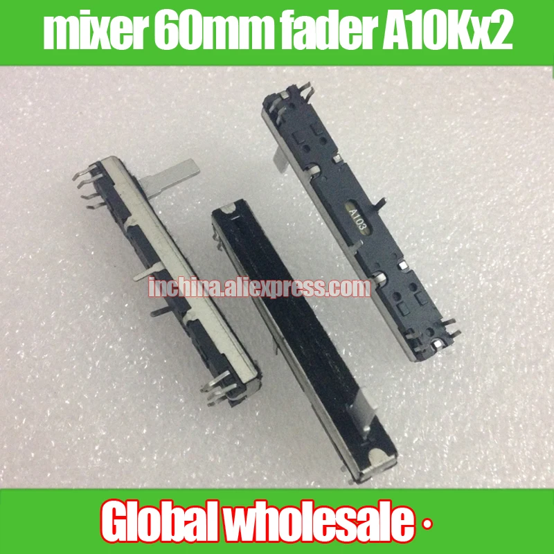 3 шт. смеситель A10K A103 60 мм|slide potentiometer|potentiometer a10kstereo fader |
