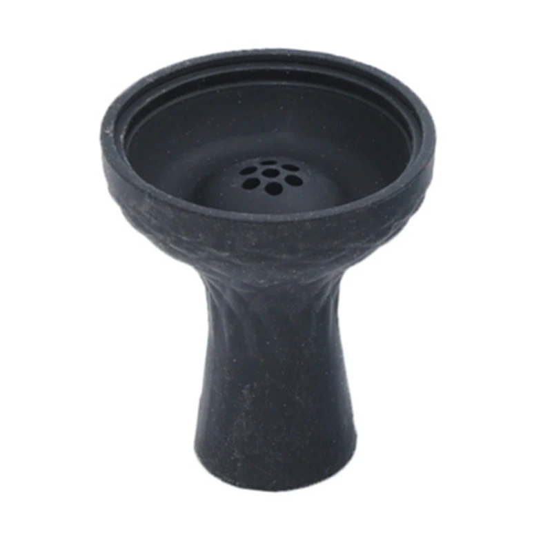 black Силиконовый кальян чаша с несколькими отверстиями для кальяна Sheesha Narguile Chicha чаши для кальяна угольная плита аксессуары - Цвет: black