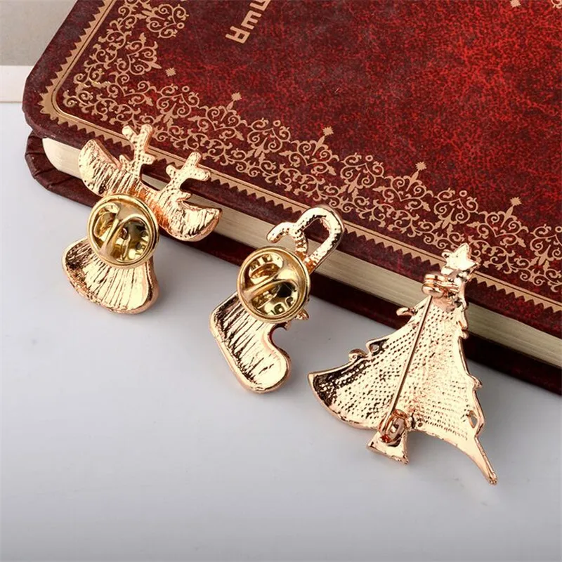 3 шт./компл. Мини Симпатичные маленькие Броши Рождество специальный дизайн дерево