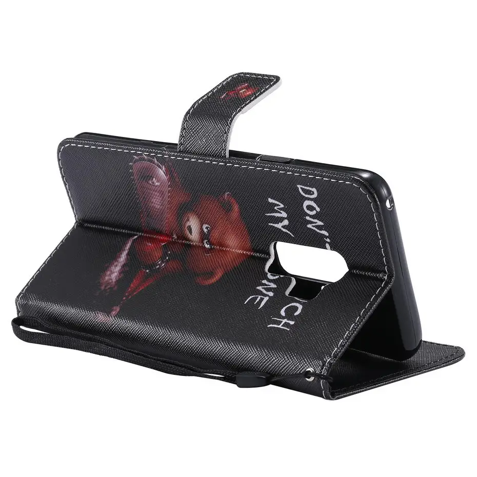Woodlysi флип чехол кожаный бумажник для Samsung Galaxy S9 Чехол мультфильм Card Case плюс|leather