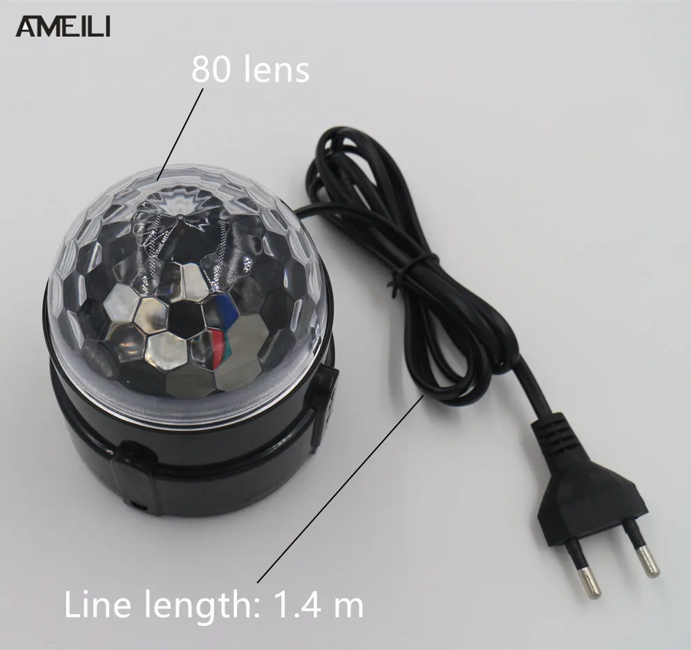 3 Вт Мини RGB светодиодный кристалл магический шар сценический светильник ing