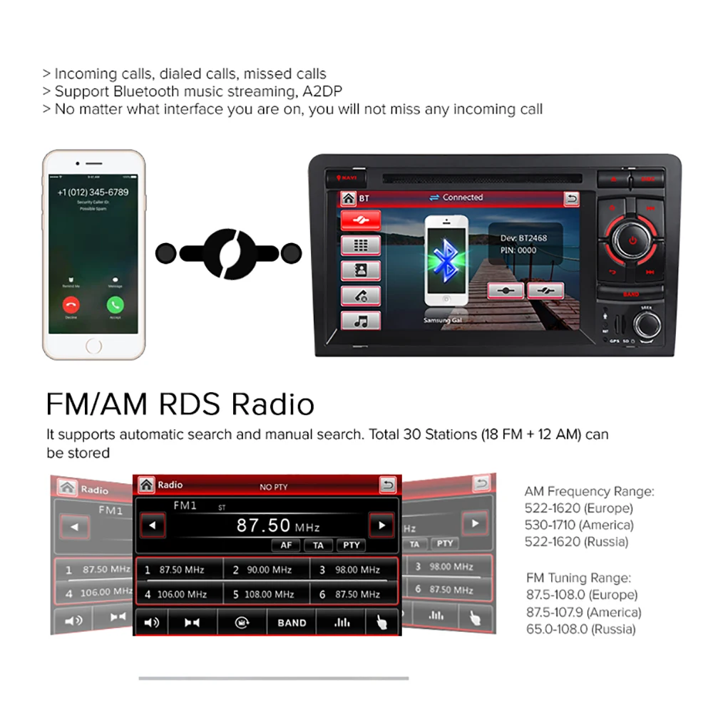 A-Sure 2 Din Авто Радио dvd-плеер gps навигация для Audi A3 S3 RS3 2002-2011 3g SWC RDS DAB + задний USB порт