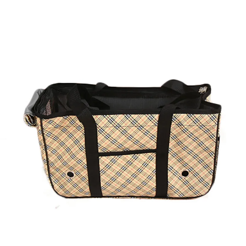 Yellow Plaid Переносные сумки для домашних животных, складная модная Милая сумка для собак, сумка для мобильного телефона, Диагональная Сумка, Сумка для путешествий, рюкзак с перекосом - Цвет: Yellow Plaid
