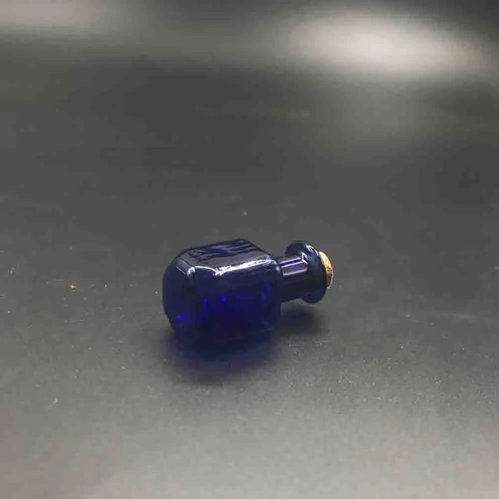 blue Красочная крошечная квадратная пробка для стеклянной бутылки Флакон Плавающие Подвески DIY ожерелье парфюм кулон с маслом маленькая стеклянная бутылка мини баночки 20шт - Цвет: blue