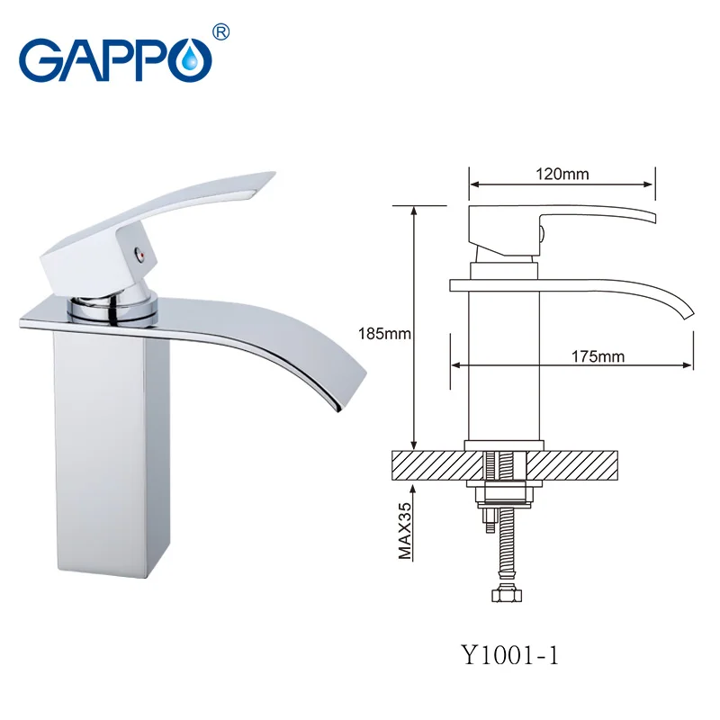 Смеситель водопад GAPPO латунный кран для раковины | Обустройство дома