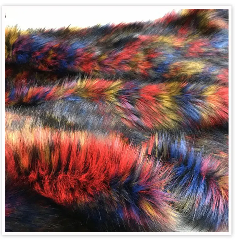 Tip dye melange 5 см ткань искусственный мех шерсть енота плюшевая имитация меха ткань поплин telas tecidos stoffen 160*45 см 1 шт. SP5723