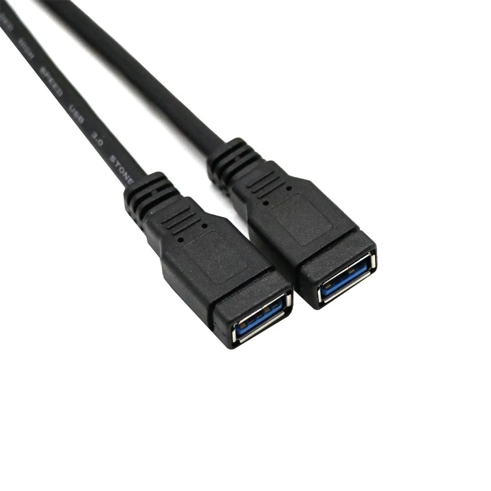 Хит продаж 2 порта USB 3 0 Type A до 20 pin Материнская плата гнездовой разъем y кабель