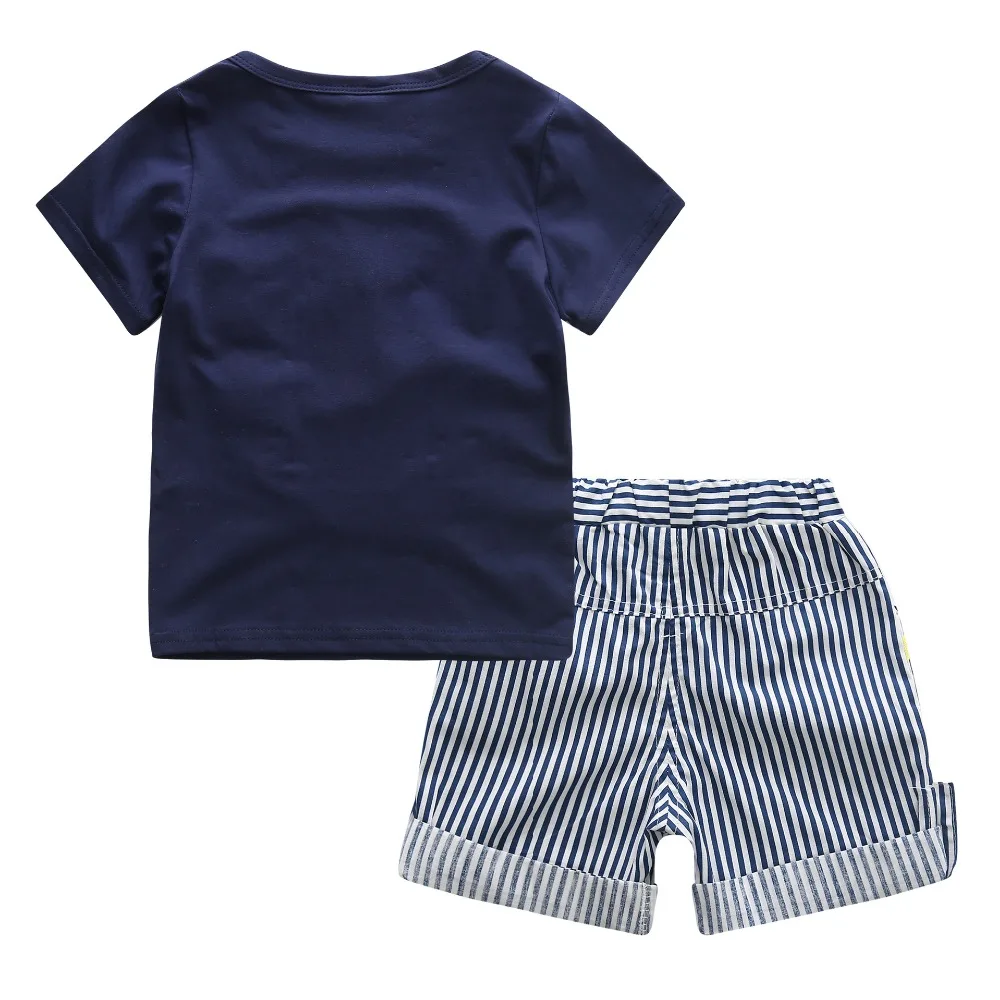 Summer Kids Clothes Children Clothing Baby Boy Set Toddler Boys Cotton Knitted Striped Shorts k1 | Детская одежда и обувь