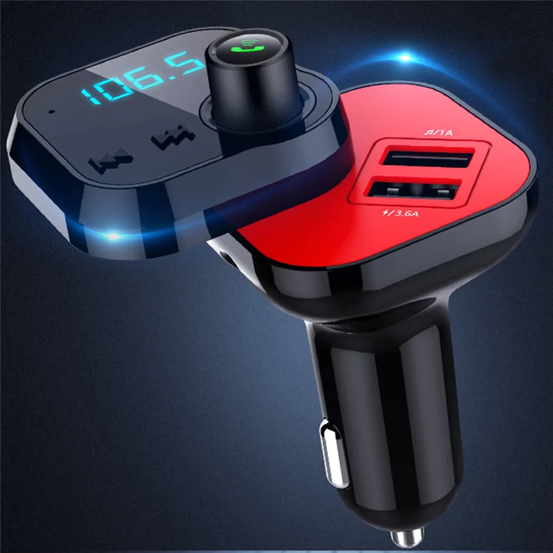 Wireless Car FM Transmitter Dual USB Mp3 Player Bluetooth Handsfree Calling LED Display Support TF Card /U Disk Music Play 30A20 |