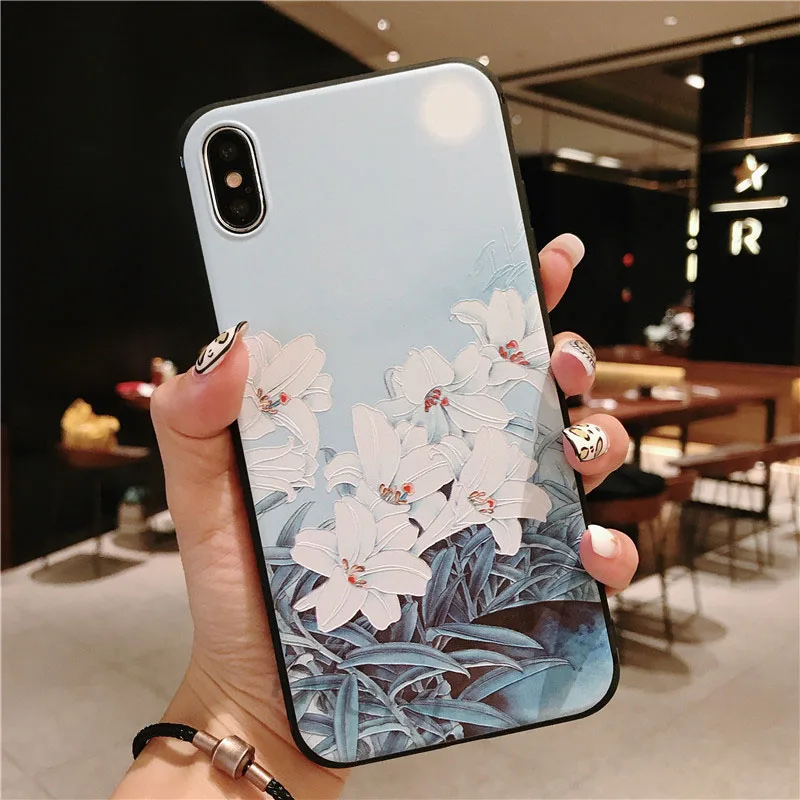 4 3D цветок чехол для huawei P30 Pro P20 P10 P9 Lite Nova 3 3i 4 Honor 8X 7A 7C Крышка для huawei Y7 Pro Y6 Prime P Smart Y9 - Цвет: 4
