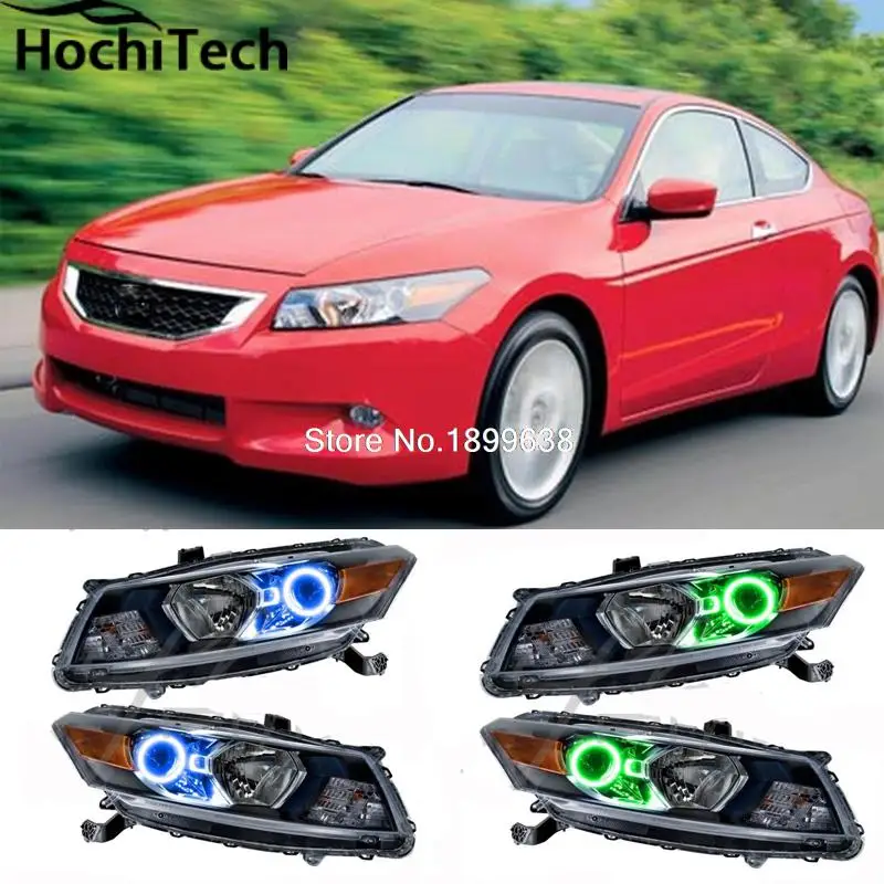 Для Honda Accord Coupe 2008 2009 2010 RGB светодиодный фар колец halo ангел демон глаза с пульта