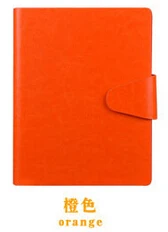 Профессиональный a4 pu кожаный Папка Файл Портфель руководителя документов Органайзер кольцо Биндер с калькулятором- оранжевый/коричневый/черный - Цвет: orange