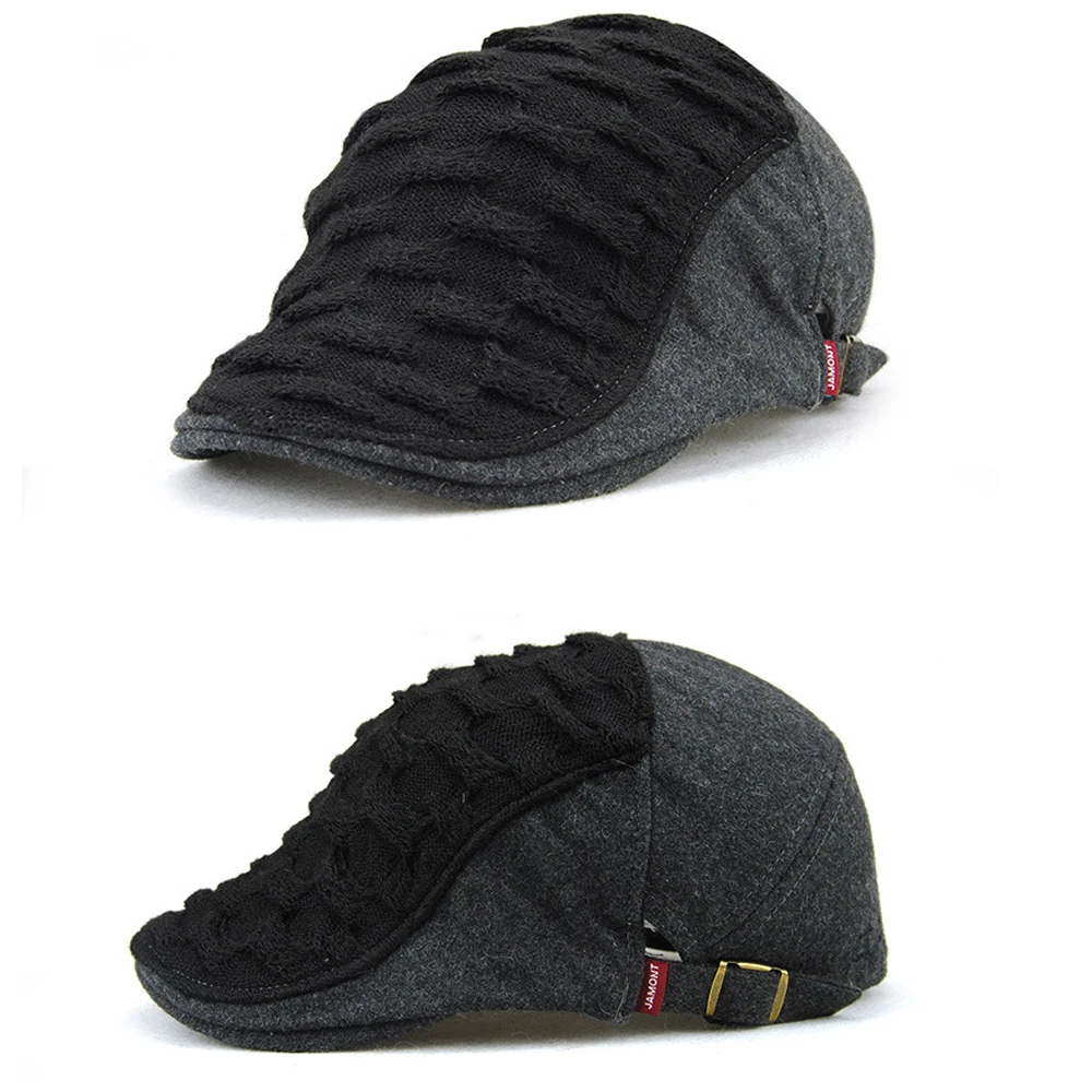 Men Women Woven Knitted Wool Newsboy Ivy Caps Winter Warm Vintage Beret Hats British Gentleman Boina Duckbill Peaked Cap |