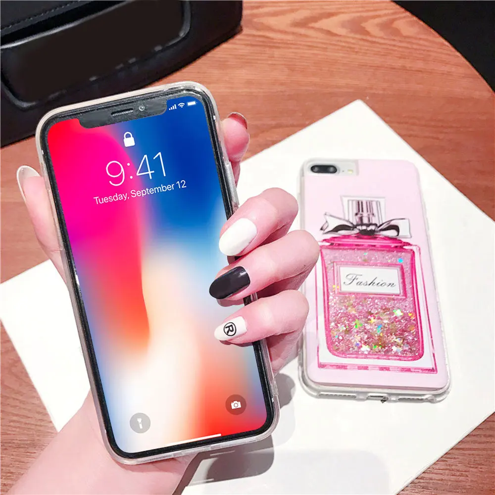 KISSCASE Perfume Bottle Phone Case For Xiaomi 9 8 Lite SE Quicksand Cases Redmi Note 7 6 5 4 Pro 6A Pocophone F1 Covers |