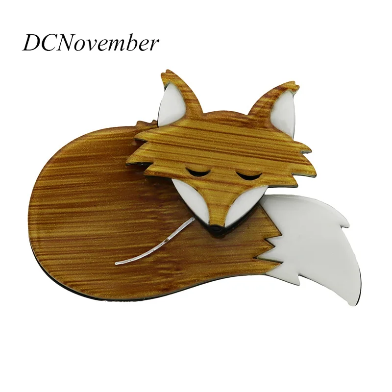 6 цветов Милые Броши с лисой животных лисы для женщин в винтажном стиле из акрила