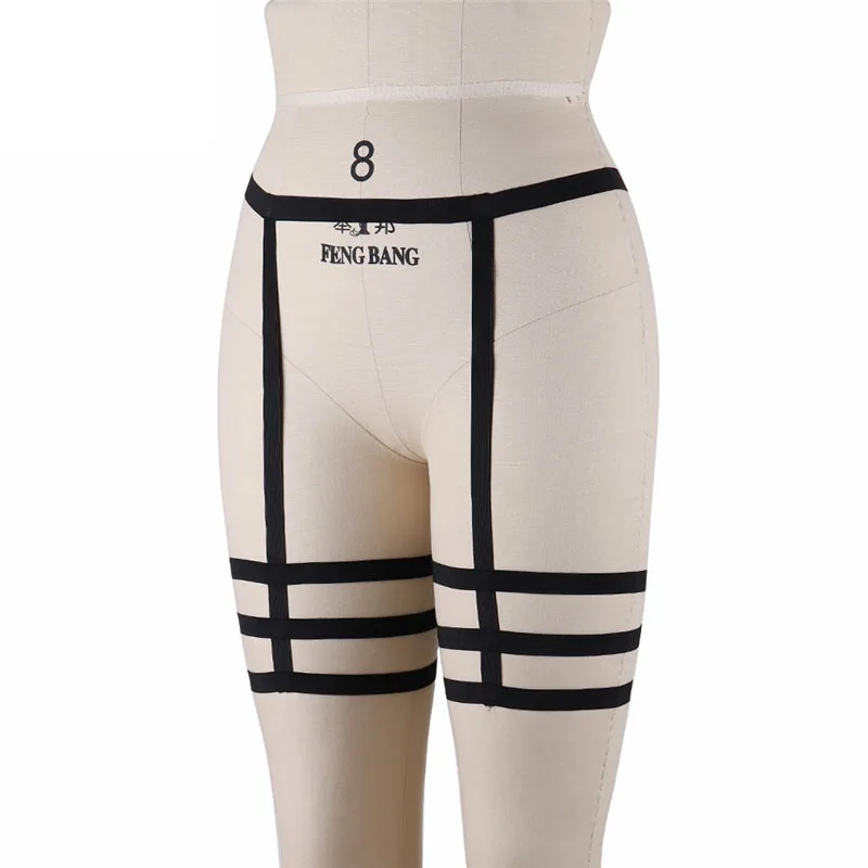 Подвязки для тела эластичные черные подвязки ручной работы фетиш носков ремни