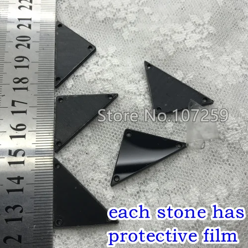 21N 18X33MM TopStone Black Jet Mirror пришивные стразы 30 форм с плоской задней стороной Акриловые Кристаллы пришивные камни для платьев аксессуары для одежды - Цвет: 21N 18X33MM