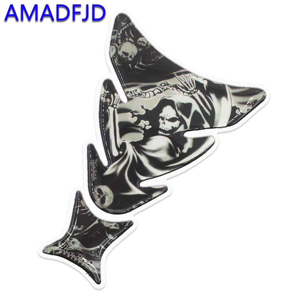 AMADFJD наклейка на мотоцикл Tankpad 3D череп логотип наклейка s на Мотоцикл Танк накладка наклейка для мотокросса для tmax 530 протектор наклейки