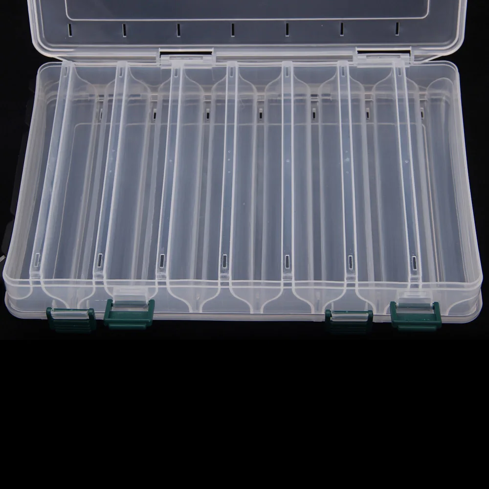 Коробка рыболовная Двусторонняя высокопрочная пластиковая с 14 отделениями 27x18x4 7