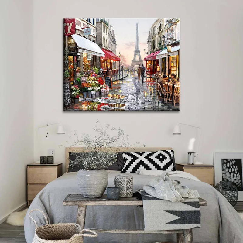 CAMMITEVER вышивка полная Алмазная картина с башней Стразы Мозаика из бисера для