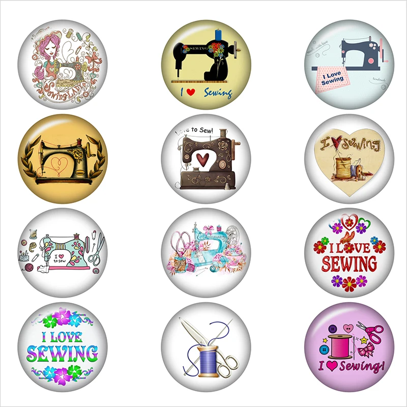 Смешанные стеклянные застежки для ювелирных изделий модные I LOVE рукоделия 18 мм