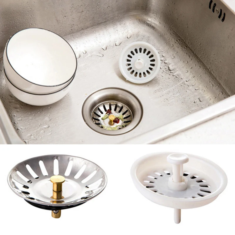 

Kitchen Sink Strainer Hair Catcher Bathroom Accessories Hair Stopper Plastic Stainless Steel Drain Stopper YH-460134