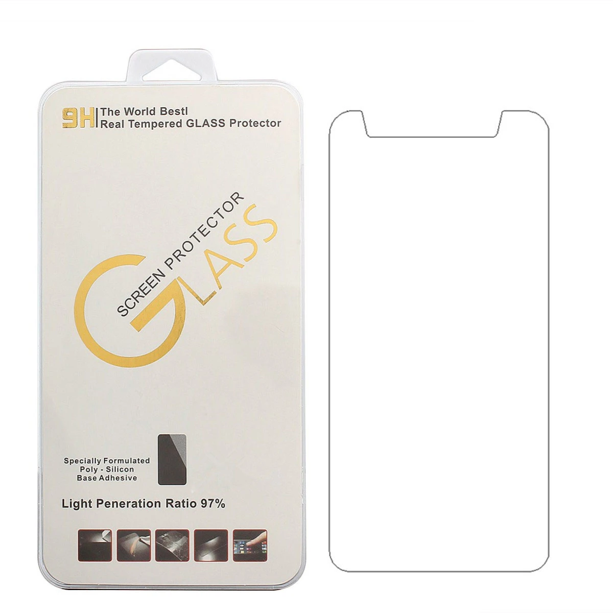 Экран протектор Закаленное Стекло анти-отпечатки тонком 9 H твердость для Oukitel U16