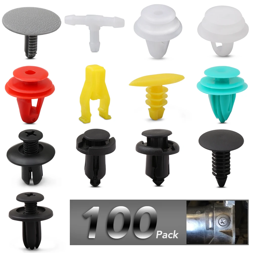 100 шт. Универсальный смешанные зажимы для Toyota Corolla Avensis Yaris Rav4 Auris Prius Prado Camry Celica Fortuner