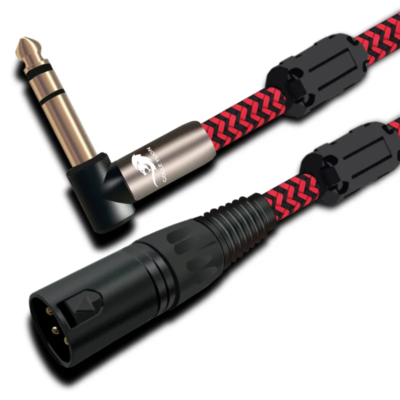 

Hifi Audio Cable Angle Stereo 1/4 Inch TS Jack to XLR 3 Pin for Recorder Monitor XLR to 6.5 Balanced Cable 1M 2M 3M 5M 8M 10M