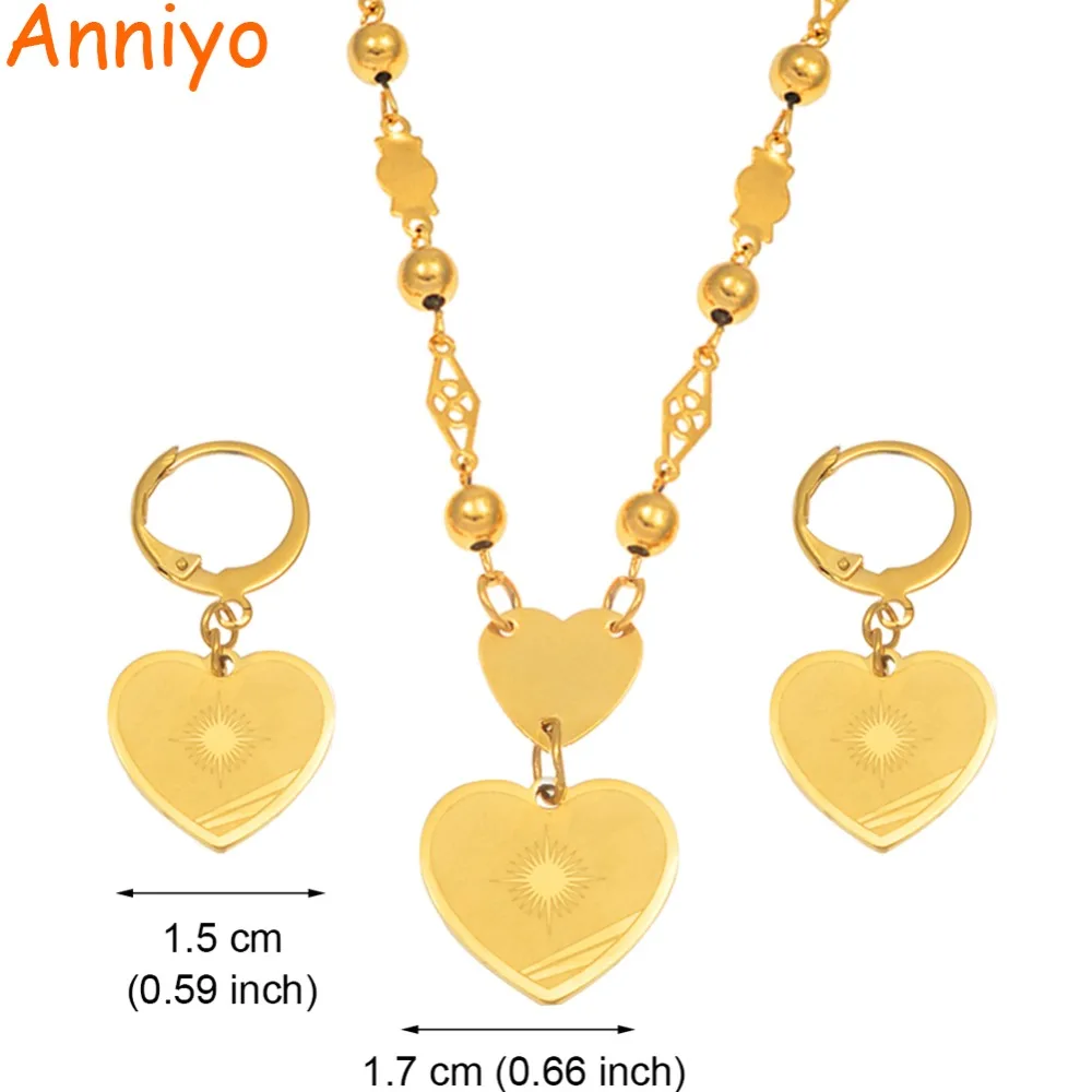 

Anniyo Marshall Island Flag Jewelry sets for Kids Marshallese Pendant Beads Necklaces and Earrings for Girls and Boys #038521P