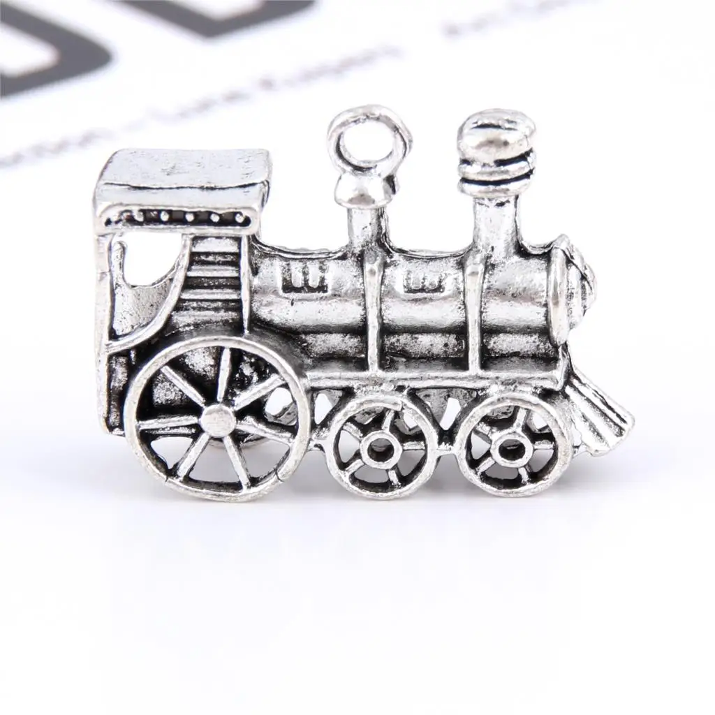 3 шт. подвеска в виде локомотивного поезда серебристого цвета | Украшения и