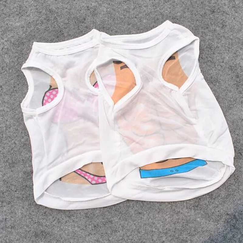 Хит жилет рубашки для собак Одежда питомцев сексуальная женская/грудная мышца