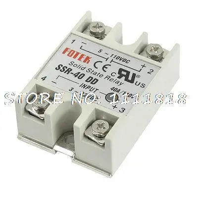 Однофазное твердотельное реле постоянного тока 5-110 В выходная мощность SSR-40 DD 40A |