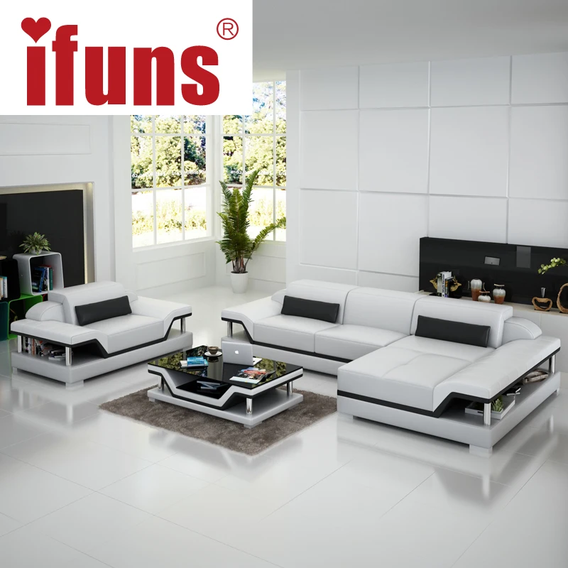 IFUNS salon furniture manufacturer modern design living roomleather sofa set top grain italian black&ampbrown&ampwhite&amporange&ampleather |