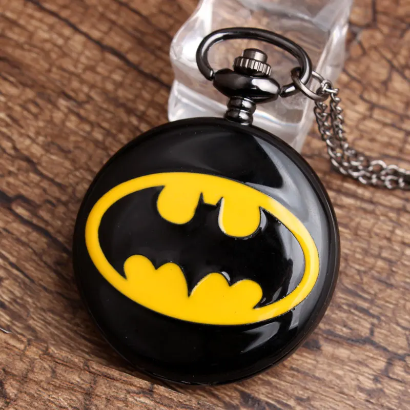 Популярные Уникальные черные кварцевые карманные часы в стиле ретро стимпанк