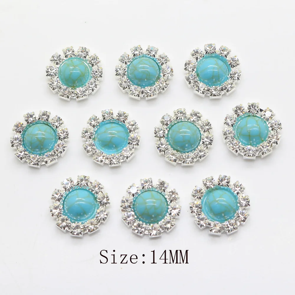 10 шт. круглые бирюзовые пуговицы для украшения волос|rhinestone lot|turquoise rhinestonewedding