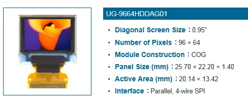 Полноцветный светодиодный модуль O 0 95 RGB дюйма 96X64 ЖК дисплей Светодиодный с