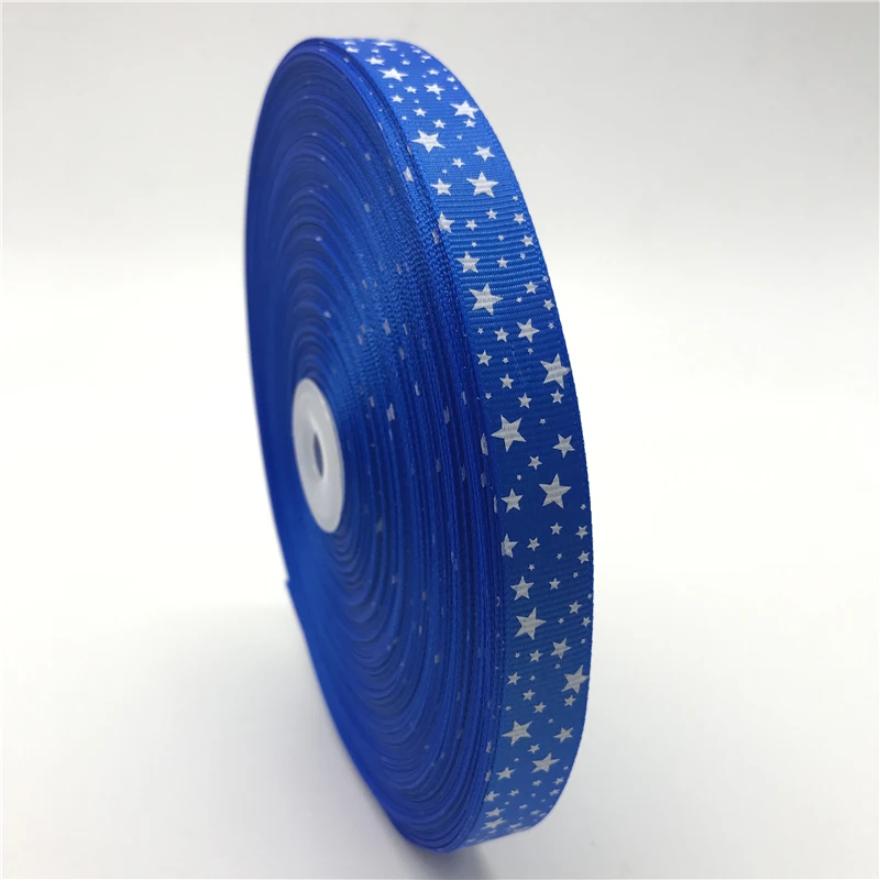 Бант для волос с принтом звезды лента из корсажной ленты 5/8 дюйма (15 мм) свадебное