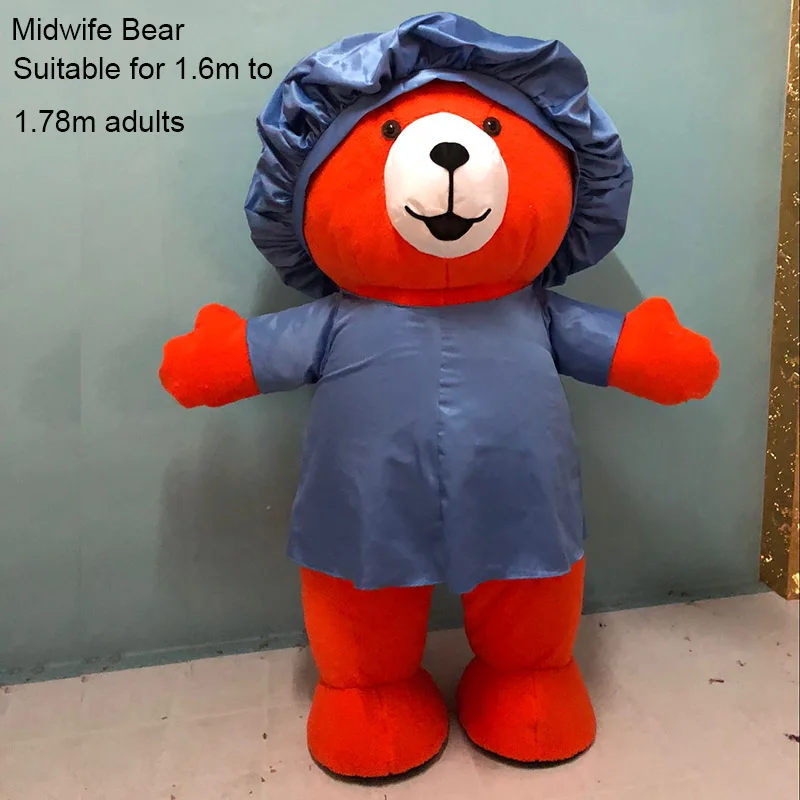 Midwife Bear Талисман Медведь надувной костюм настроить взрослый подходит для плюшевого медведя талисман костюм животного костюм - Цвет: Midwife Bear