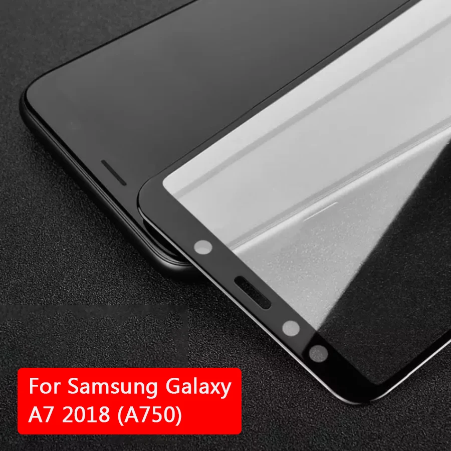 Защитный стеклянный чехол для Samsung Galaxy A7 2018 A750 закаленное стекло Sumsung A 7 A72018