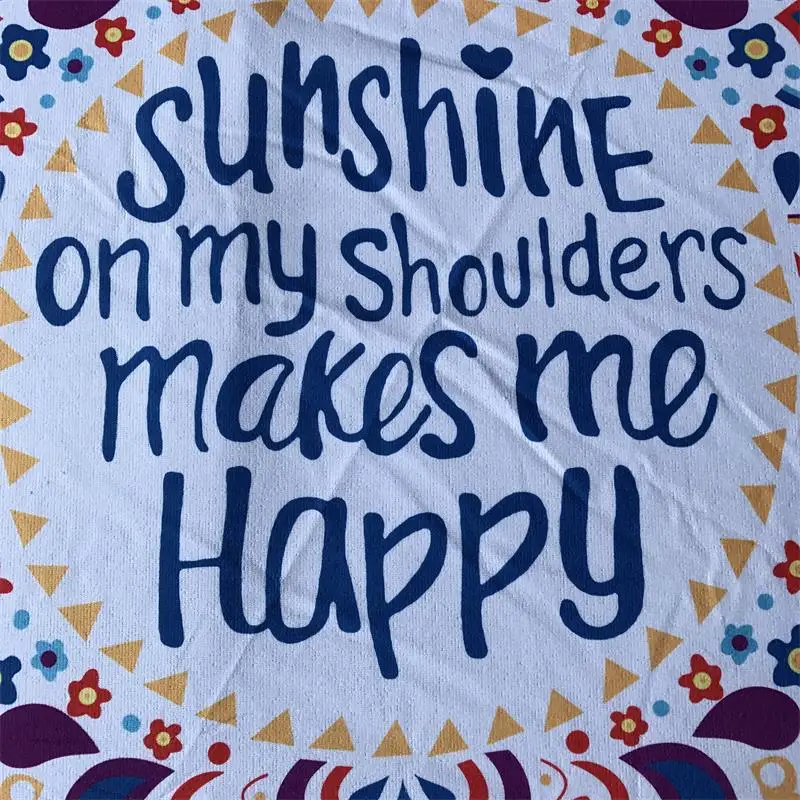 Пляжное полотенце из микрофибры материал Happy Sunshine Богемия Индия Мандала одеяло