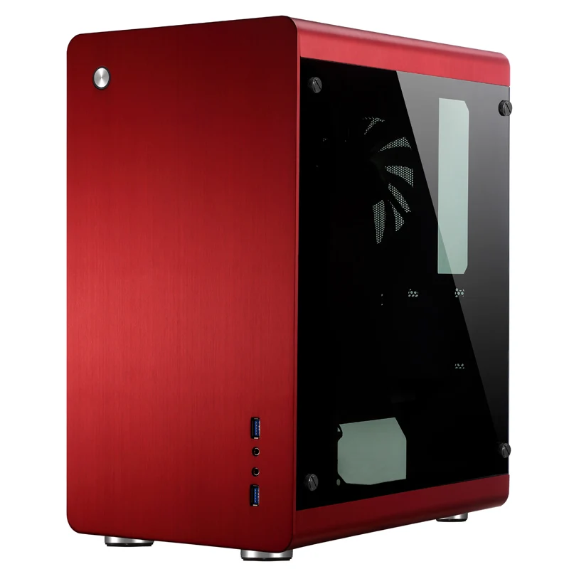 Чехол для компьютера Jonsbo RM3 HTPC ITX Mini алюминиевый 3 5 дюйма HDD USB3.0 закаленное стекло