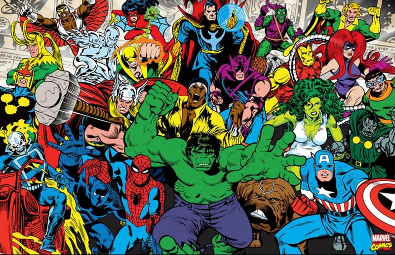 3D фотообои на заказ американская мода комиксов роспись по дереву гостиничный