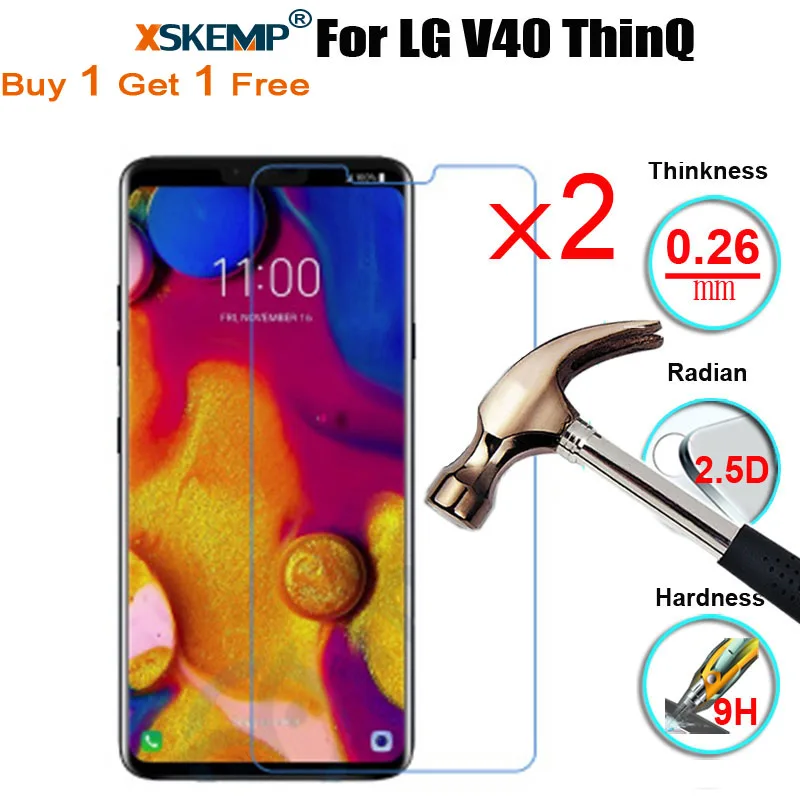 Защитная пленка из закаленного Стекло Экран протектор Анти защитная для LG V40 ThinQ X5
