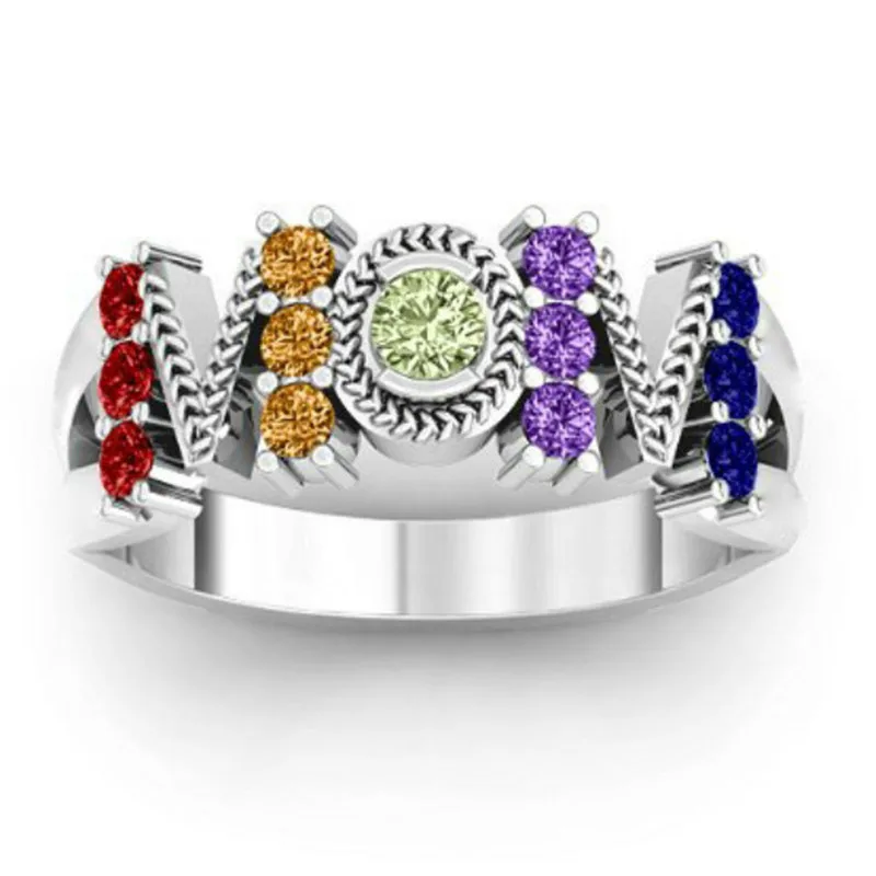 Подарок на день матери подарок любовь новое серебро 925 пробы циркониевые кольца