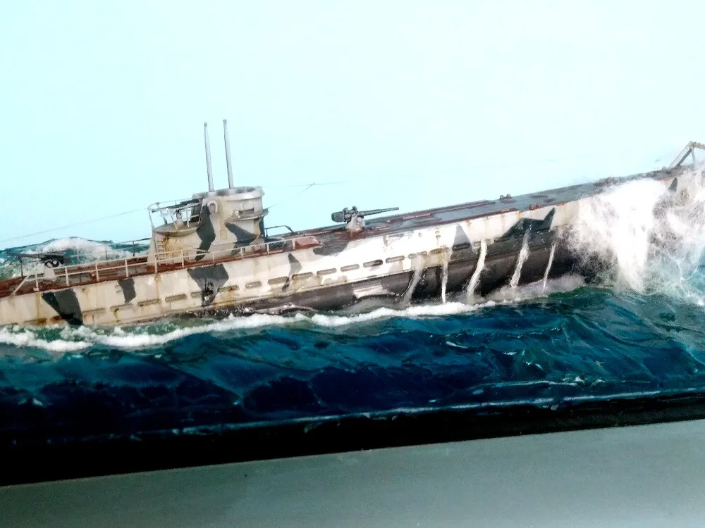 1: 350 диорама модель корабля World WarII немецкая u образная подводная лодка аварийный