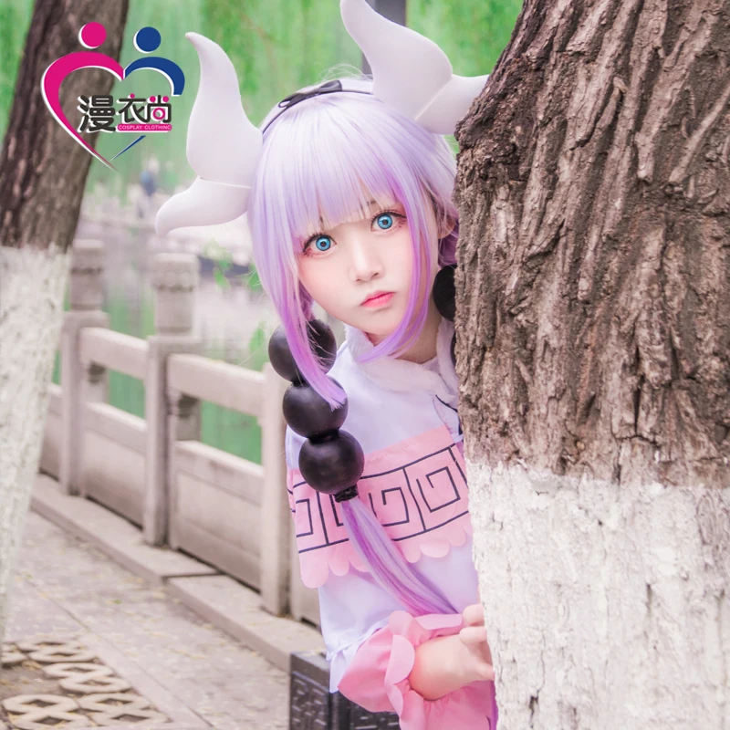 Косплей костюмы Miss Kobayashi's Dragon Maid Kanna Kamui платье для Хэллоуина и вечеринки Kawai